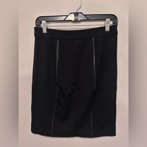 Max Studio Black Pencil Skirt with Leather Accents